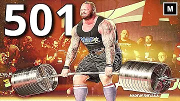 ⬛ НОВЫЙ МИРОВОЙ РЕКОРД! Становая тяга - 501 КГ - Хафтор Бьёрнссон